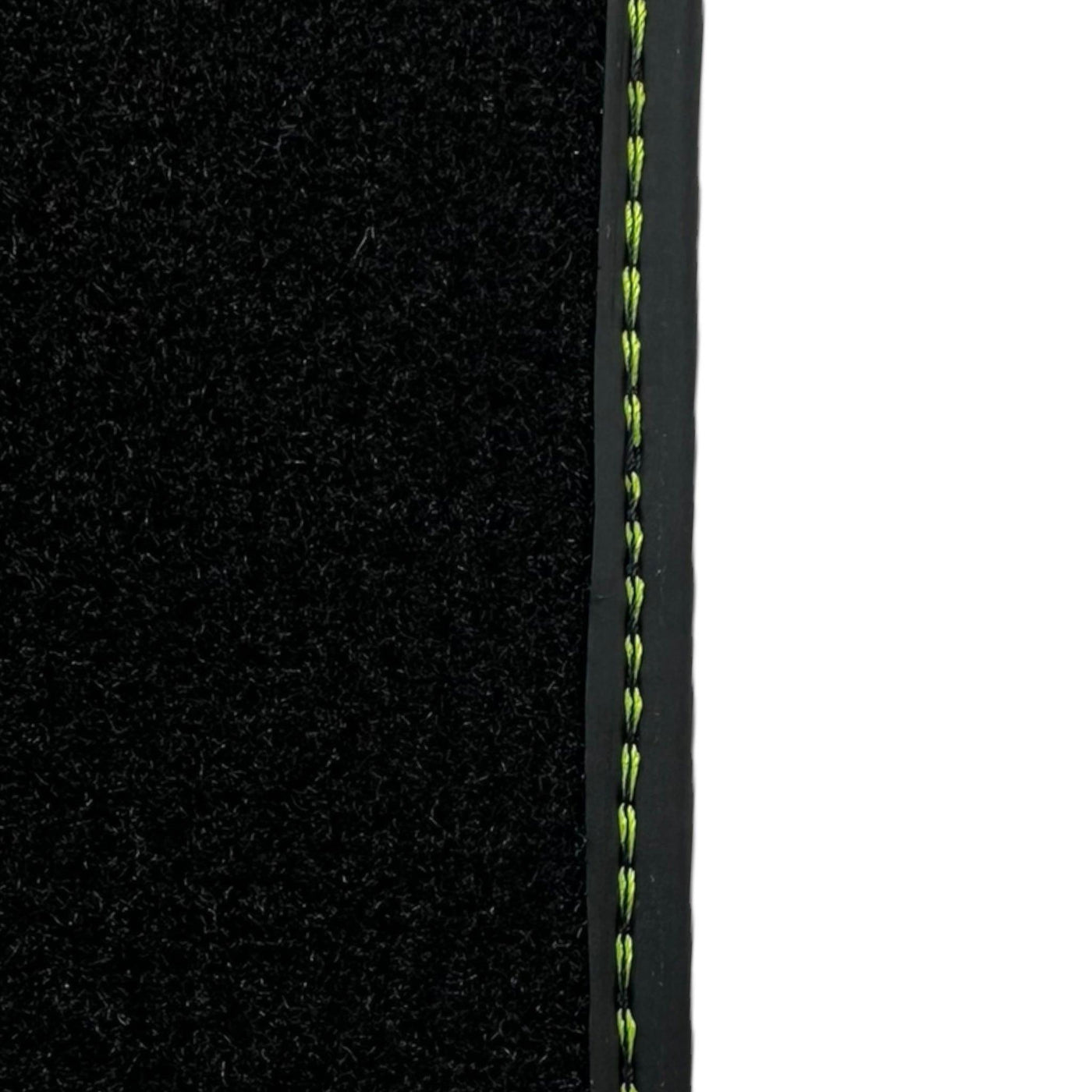 Black Floor Mats for Porsche Cayenne (2003-2010) with Green Leather ER56 Design - AutoWin