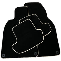 Black Floor Mats for Porsche Cayenne (2018-2023) | Beige Trim - AutoWin