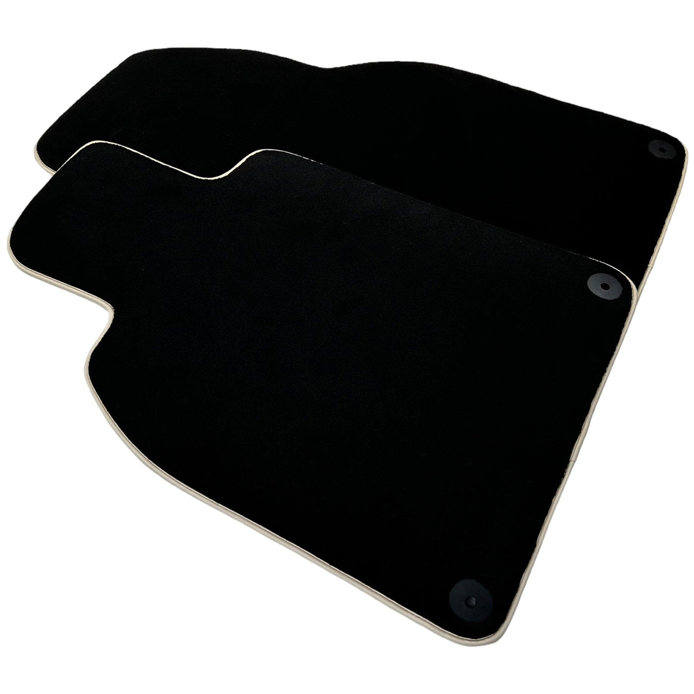 Black Floor Mats for Porsche Cayenne (2018-2023) | Beige Trim - AutoWin