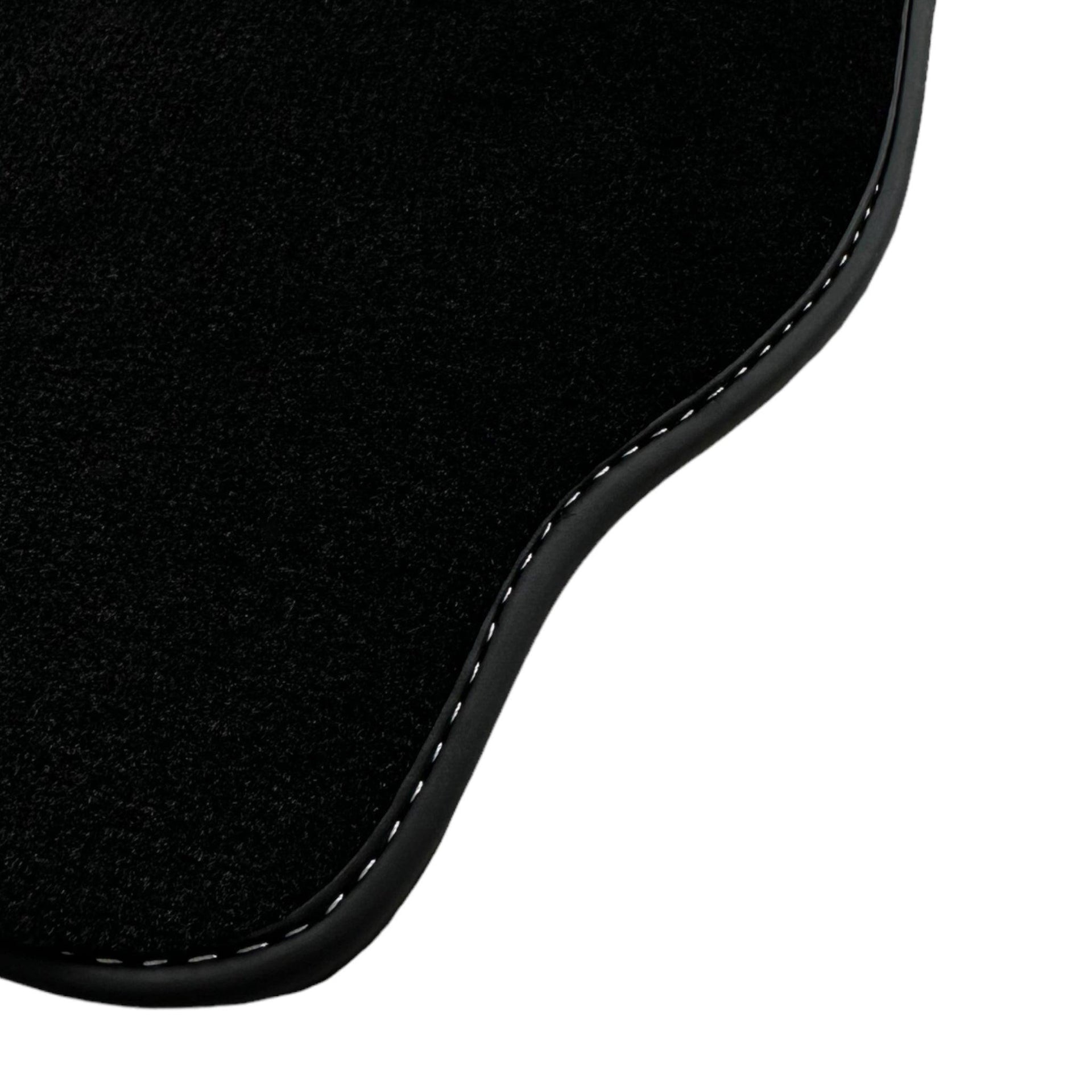 Black Floor Mats for Porsche Classic 911 (1963-1989) with Leather - AutoWin