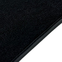 Black Floor Mats for Porsche Macan (2014-2023) with Bordeaux Nappa Leather | ER56 Design - AutoWin