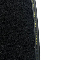 Black Floor Mats For Rolls Royce Black Badge Cullinan Yellow Leather - AutoWin