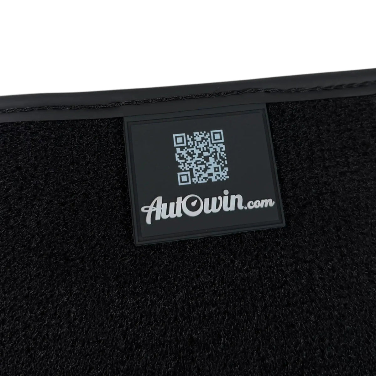 Black Floor Mats for Rolls Royce Cullinan (2018-2025) with White Leather