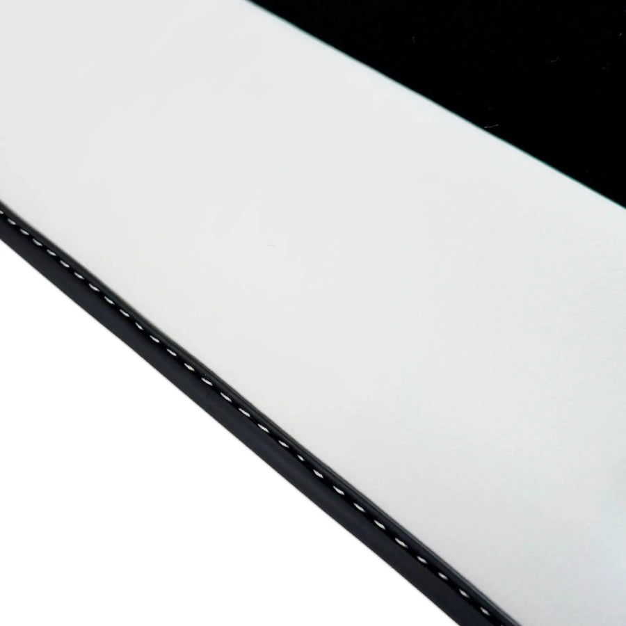 Black Floor Mats for Rolls Royce Dawn (2016-2023) with White Leather