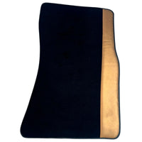 Black Floor Mats for Rolls Royce Ghost Series II (2021-2024) with Golden Leather