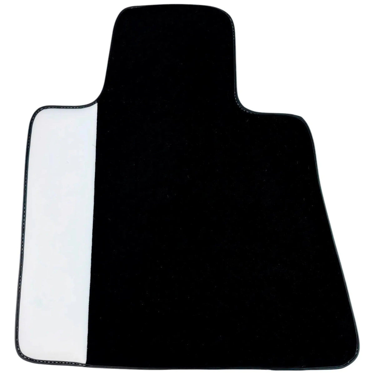 Black Floor Mats for Rolls Royce Ghost Series II (2021–2024) with White Leather
