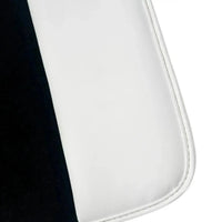 Black Floor Mats for Rolls Royce Phantom Drophead Coupe 2007-2016 with White Leather | White Trim