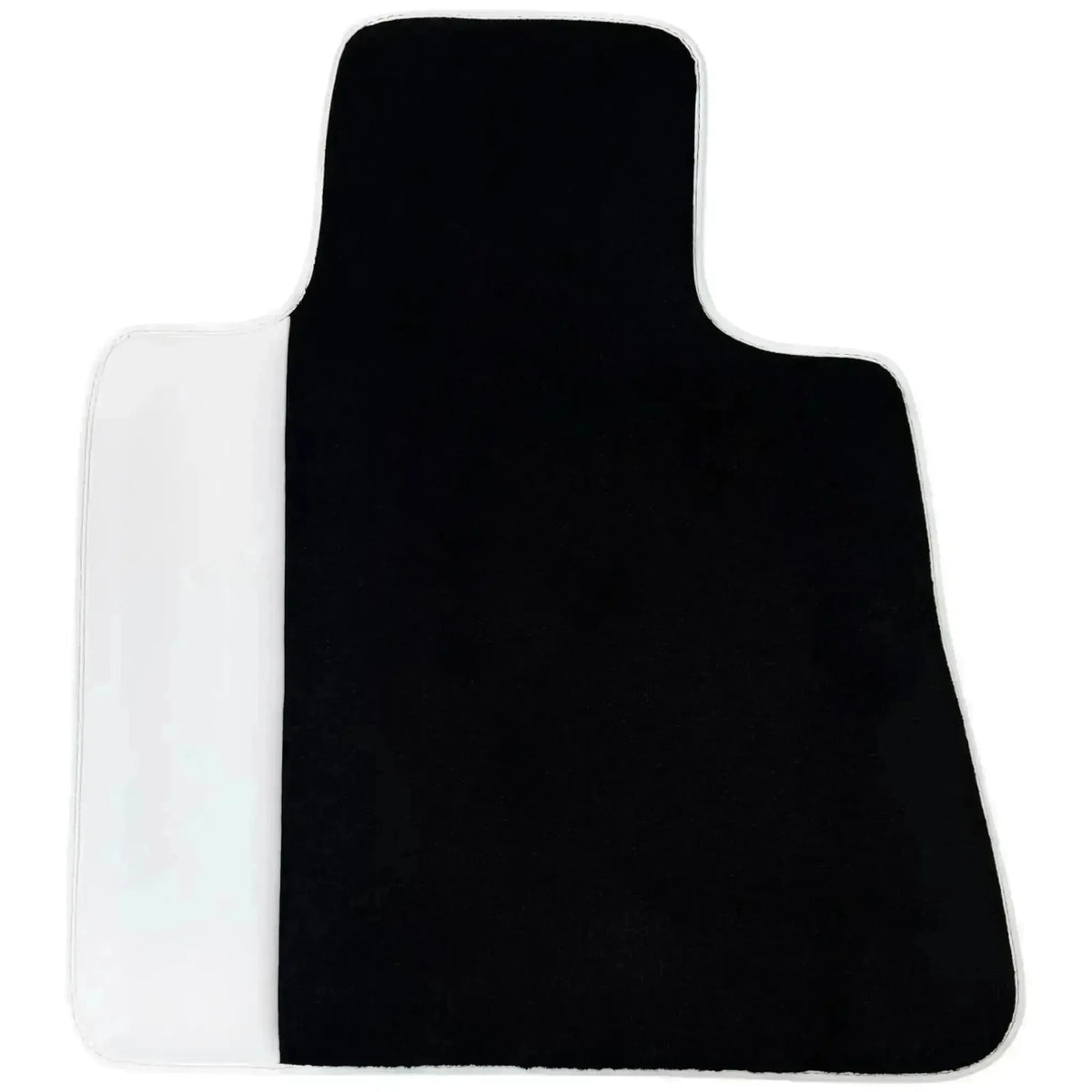 Black Floor Mats for Rolls Royce Phantom Drophead Coupe 2007-2016 with White Leather | White Trim
