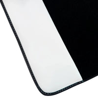 Black Floor Mats for Rolls Royce Shadow (1965-1977) with White Leather