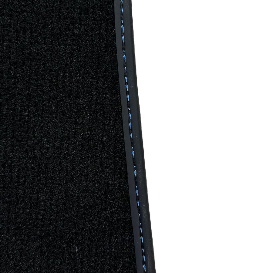 Black Floor Mats For Rolls Royce Spectre (2023-2024) Blue Alcantara Leather - AutoWin