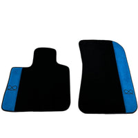 Black Floor Mats For Rolls Royce Spectre (2023-2024) Blue Alcantara Leather - AutoWin