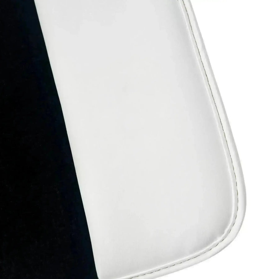 Black Floor Mats for Rolls Royce Spectre 2023-2024 with White Leather | White Trim