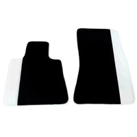 Black Floor Mats for Rolls Royce Spectre 2023-2024 with White Leather | White Trim
