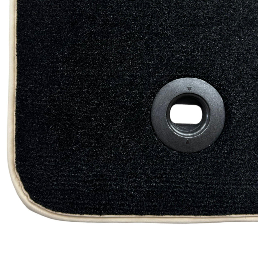 Black Floor Mats for Toyota Camry (2017-2023) Beige Trim - AutoWin