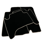 Black Floor Mats For Toyota Land Cruiser 120 (2002-2009) | Beige Trim - AutoWin
