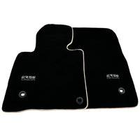 Black Floor Mats For Toyota Land Cruiser 200 (2008-2012) Beige Trim | ER56 Design - AutoWin