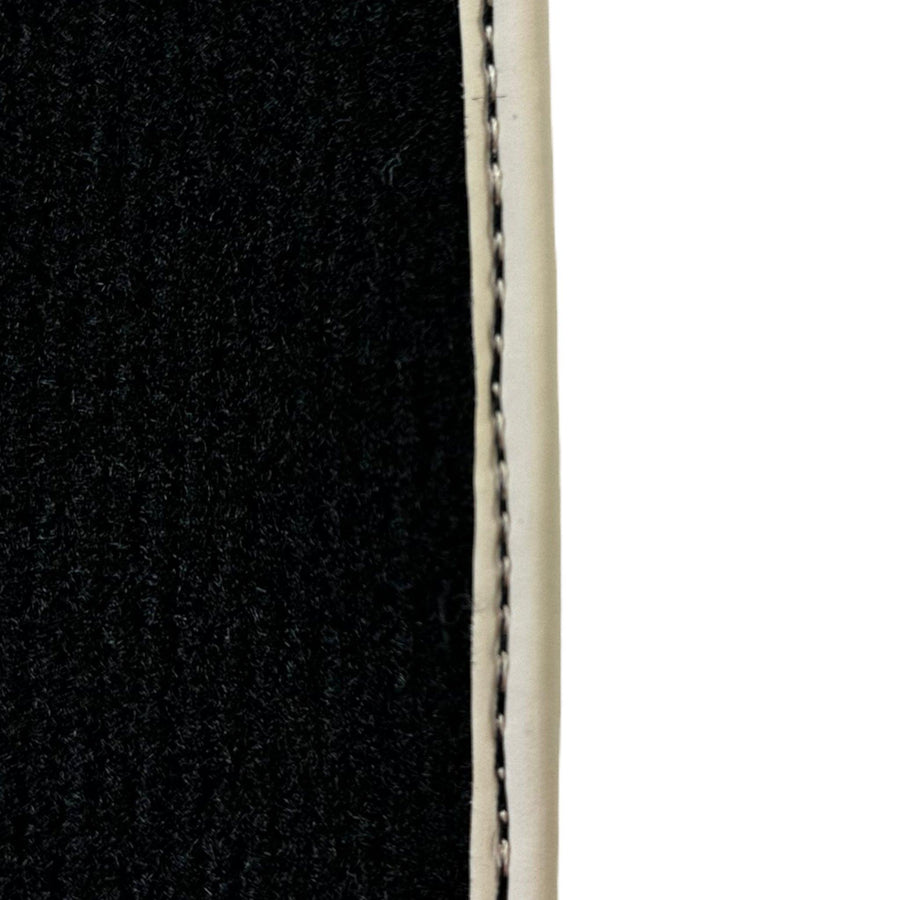 Black Floor Mats For Toyota Land Cruiser 200 (2008-2012) | Beige Trim - AutoWin