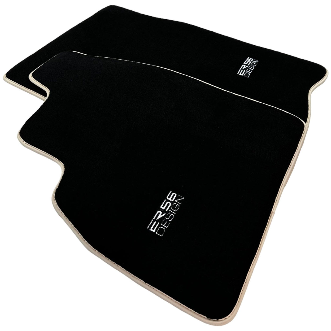 Black Floor Mats For Toyota Land Cruiser 80 (1985-1997) Beige Trim | ER56 Design - AutoWin