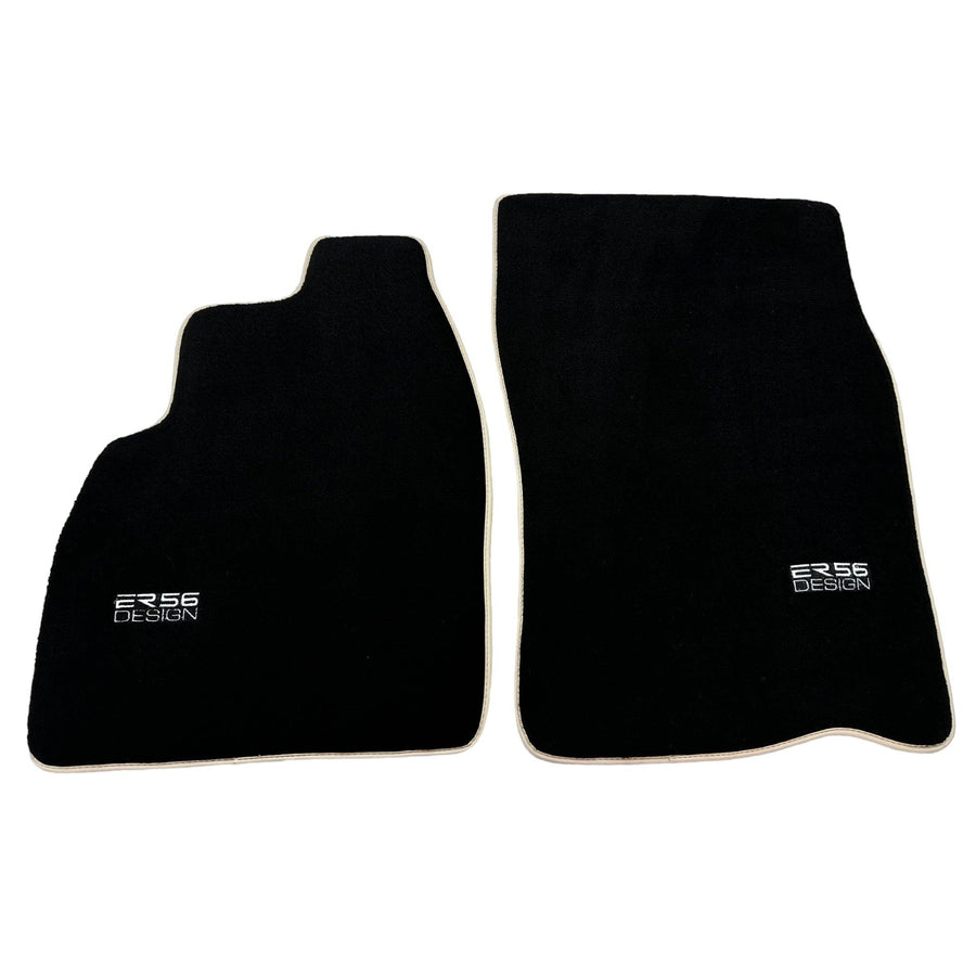 Black Floor Mats For Toyota Land Cruiser 80 (1985-1997) Beige Trim | ER56 Design - AutoWin