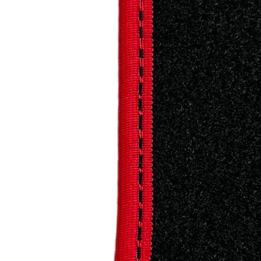 Black Floor Mats For Toyota Land Cruiser 90 (1997-2003) Red Trim | ER56 Design - AutoWin