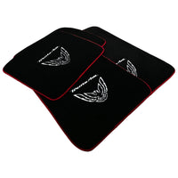 Black Floor Mats Red Trim for Pontiac FireBird (1970-1981) Trans Am - AutoWin