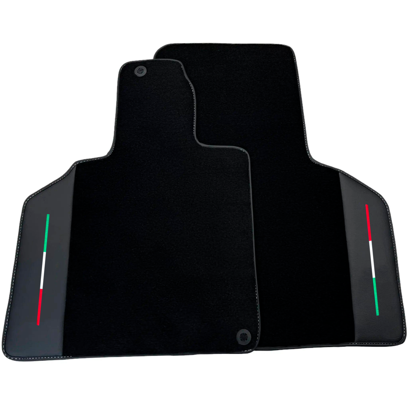 Custom Black Floor Mats with Leather for Lamborghini Gallardo (2004-2014) - Fighter Jet Edition