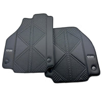 Schwarze Leder Autofußmatten für Ferrari 458 Italia (2009-2015) ER56 Design - AutoWin