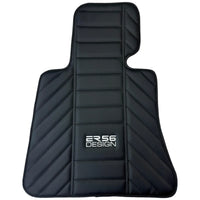 Black Leather Floor Mats for Rolls Royce Ghost Series II (2021-2024) ER56 Design - AutoWin