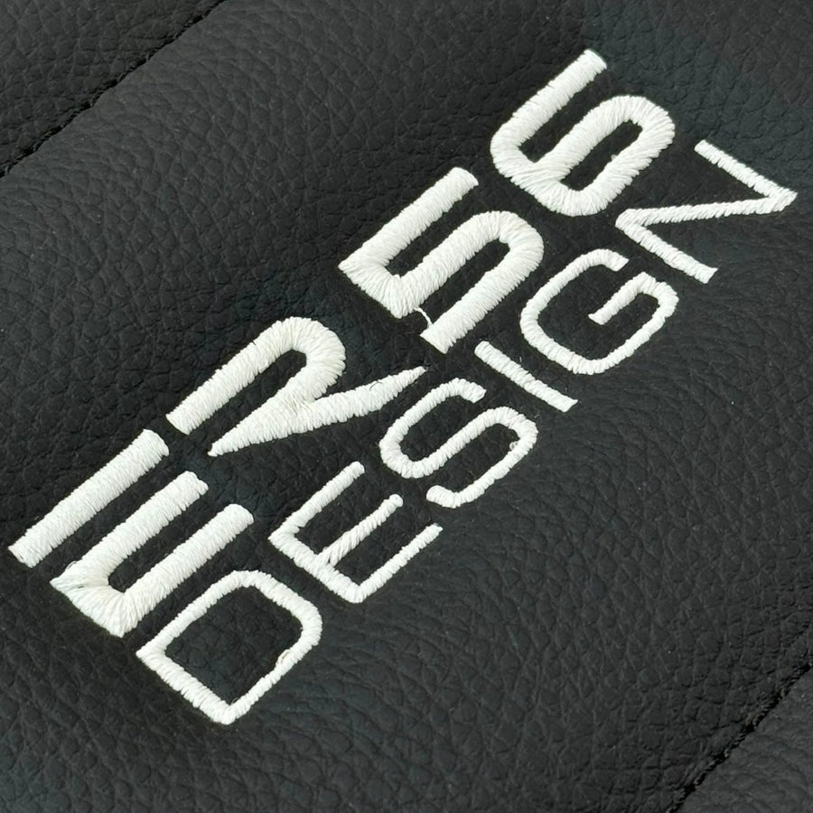 Black Leather Floor Mats for Rolls Royce Ghost Series II (2021-2024) ER56 Design - AutoWin