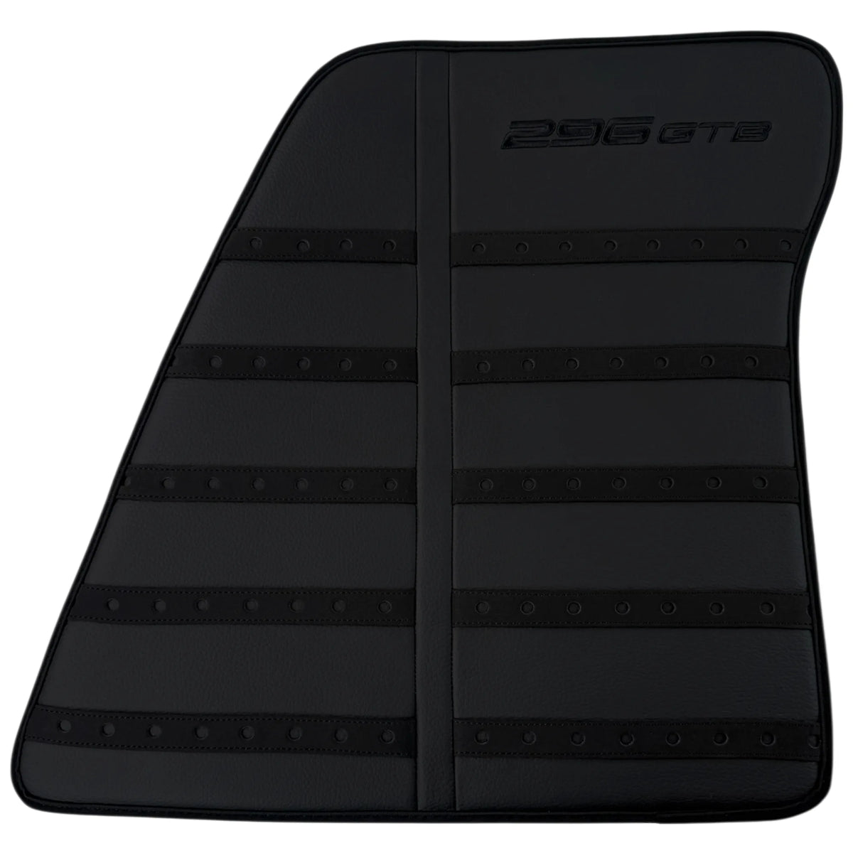 Black Leather Floor Mats with Black Daytona Design for Ferrari 296 GTB (2022-2027)