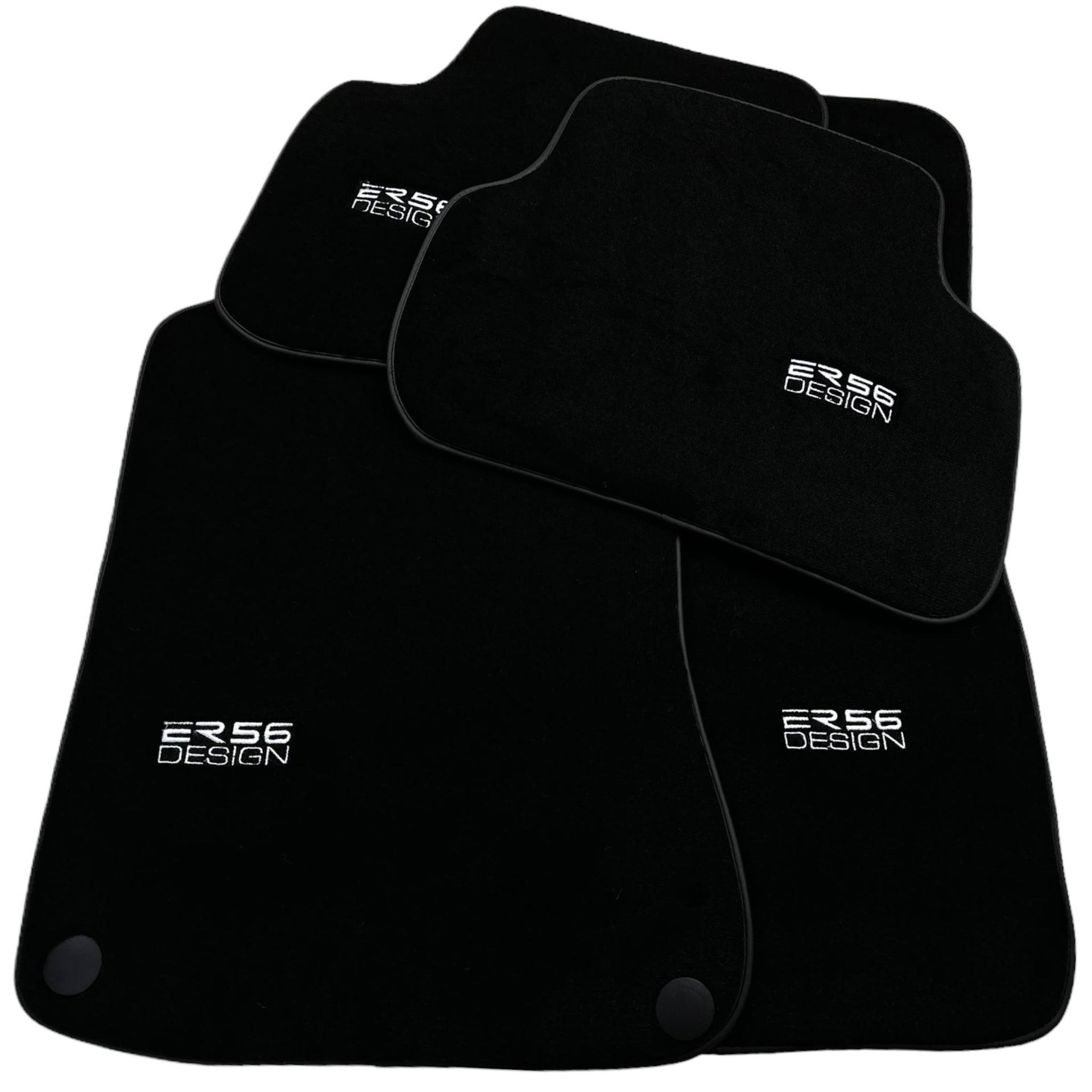 Black Luxury Floor Mats for Mercedes Benz C-Class W203 Sedan (2000-2007) | ER56 Design - AutoWin
