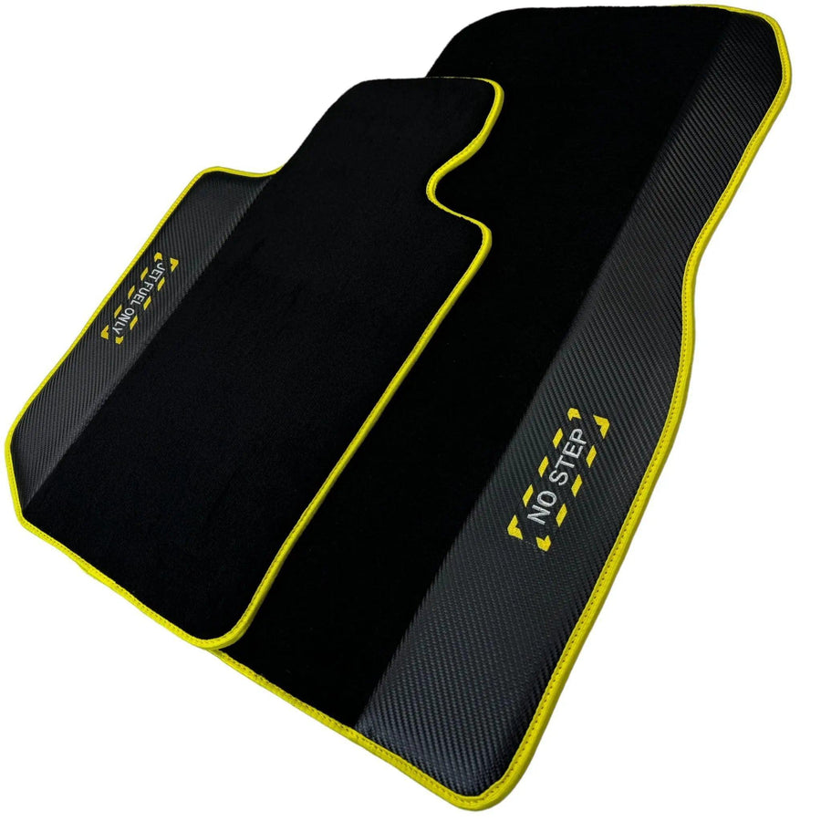 Black Mats for BMW 4 Series G22 Coupe with Carbon Fiber - Fighter Jet Edition - AutoWin