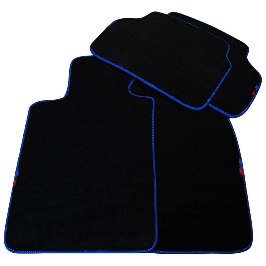 Black Mats For BMW Gran Tourer F46 (2015-2022) 7 Seats | Blue Trim - AutoWin