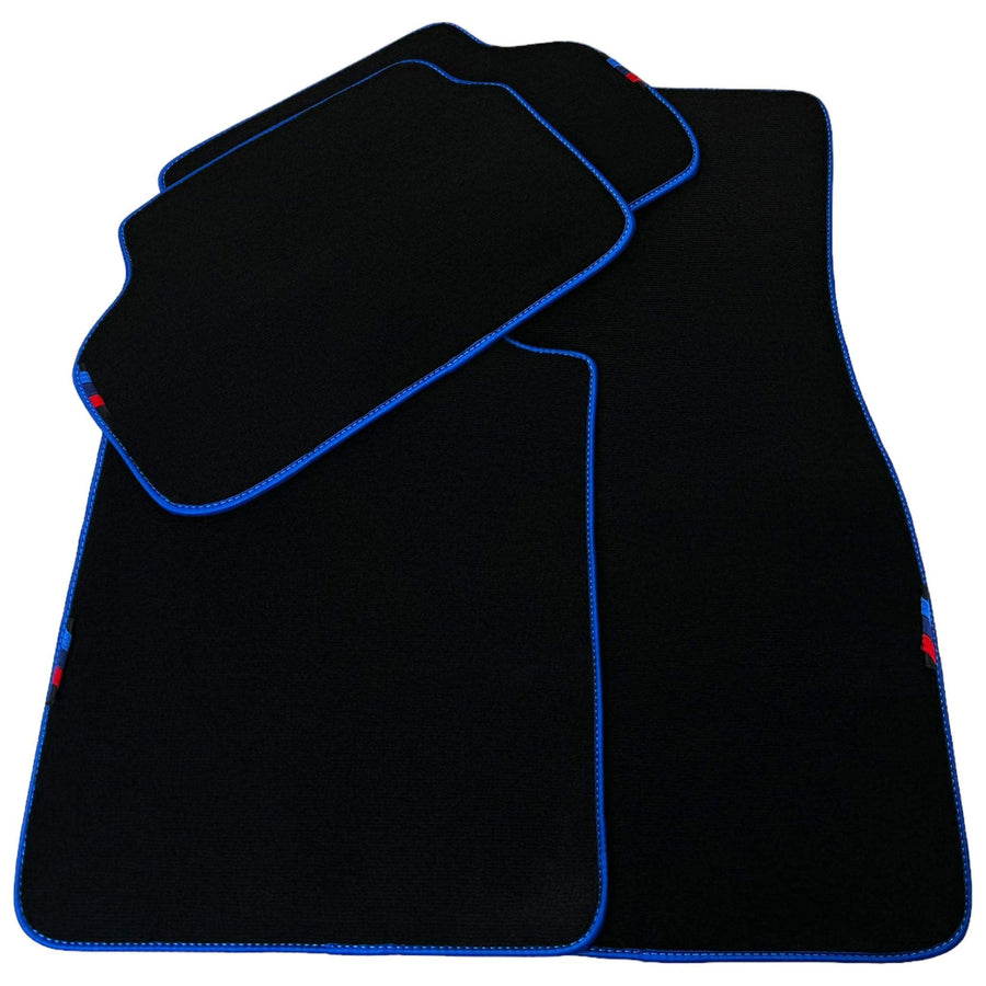 Black Mats For BMW Gran Tourer F46 (2015-2022) 7 Seats | Blue Trim - AutoWin