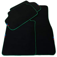 Black Mats For BMW Gran Tourer F46 (2015-2022) 5 Seats | Green Trim - AutoWin