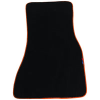 Black Mats For BMW Gran Tourer F46 (2015-2022) 7 Seats | Orange Trim - AutoWin