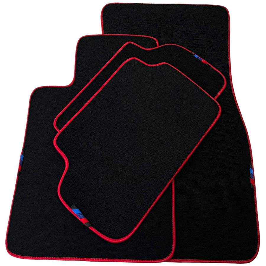 Black Mats For BMW Gran Tourer F46 (2015-2022) 7 Seats | Red Trim - AutoWin