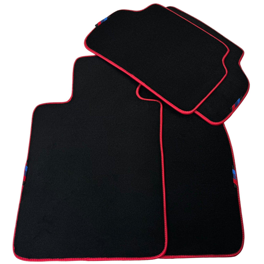 Black Mats For BMW Gran Tourer F46 (2015-2022) 7 Seats | Red Trim - AutoWin