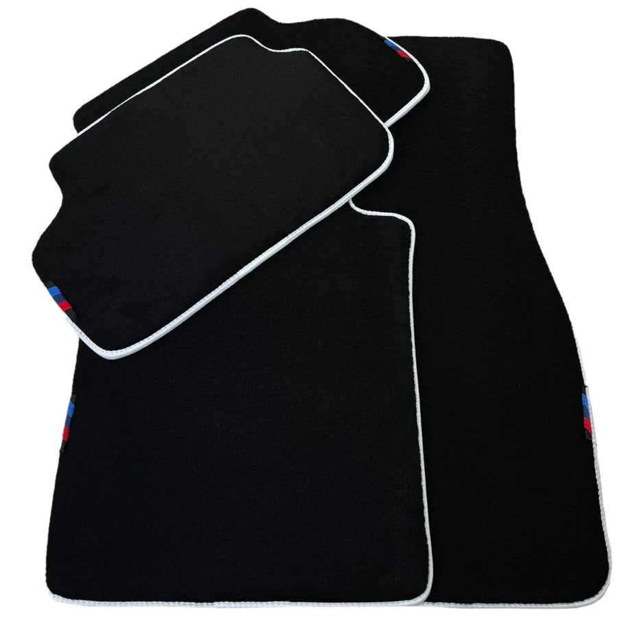 Black Mats For BMW Gran Tourer F46 (2015-2022) 7 Seats | White Trim - AutoWin