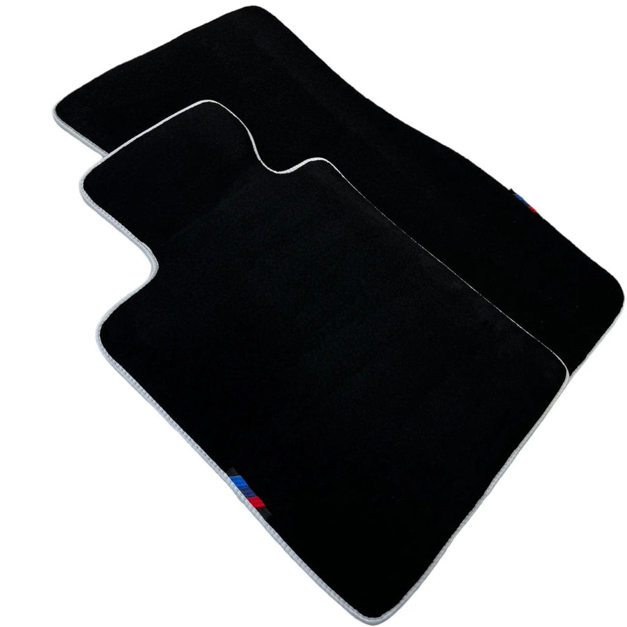 Black Mats For BMW Gran Tourer F46 (2015-2022) 7 Seats | White Trim - AutoWin