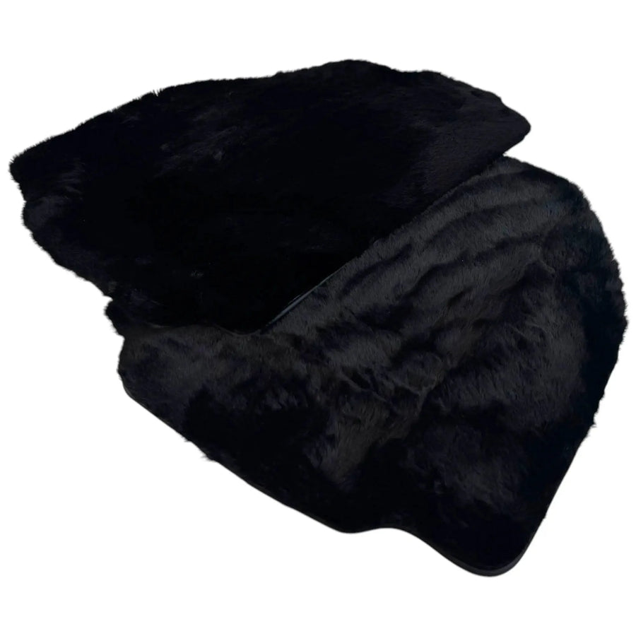 Black Sheepskin Floor Mats for Ferrari 458 Italia (2009-2015)