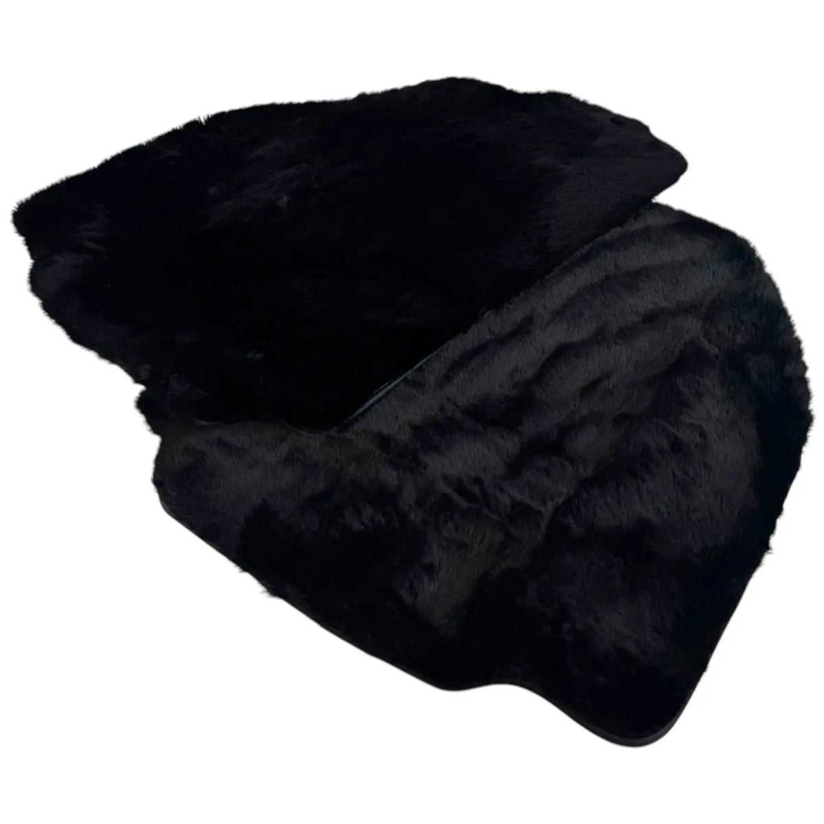 Black Sheepskin Floor Mats for Ferrari 488 GTB (2016-2022)