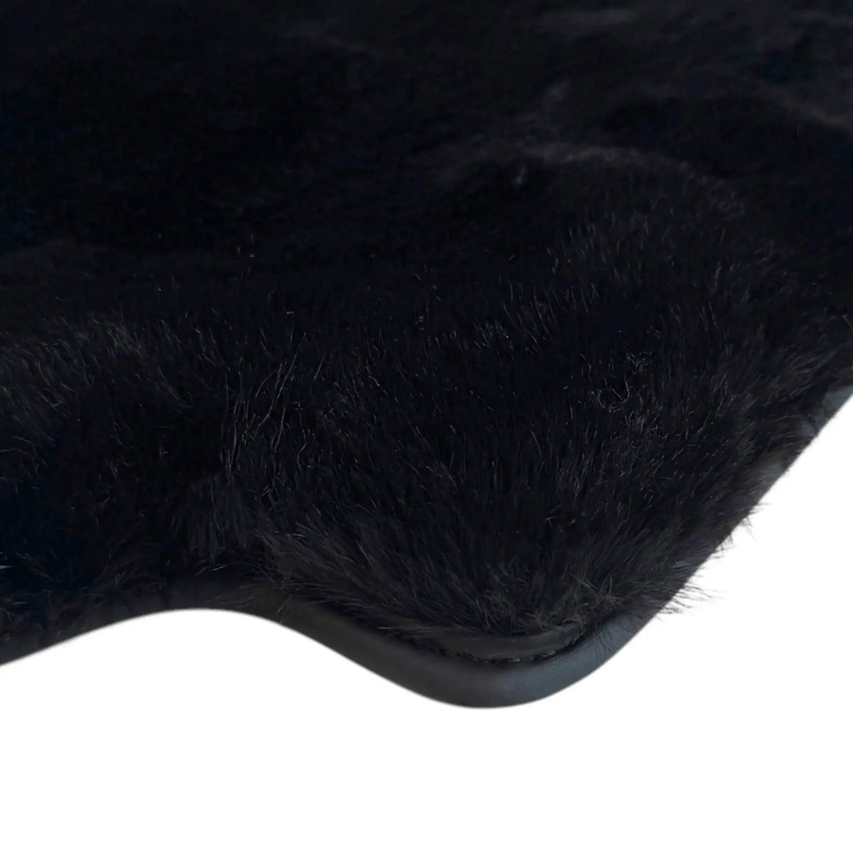 Black Sheepskin Floor Mats for Ferrari 488 GTB (2016-2022)