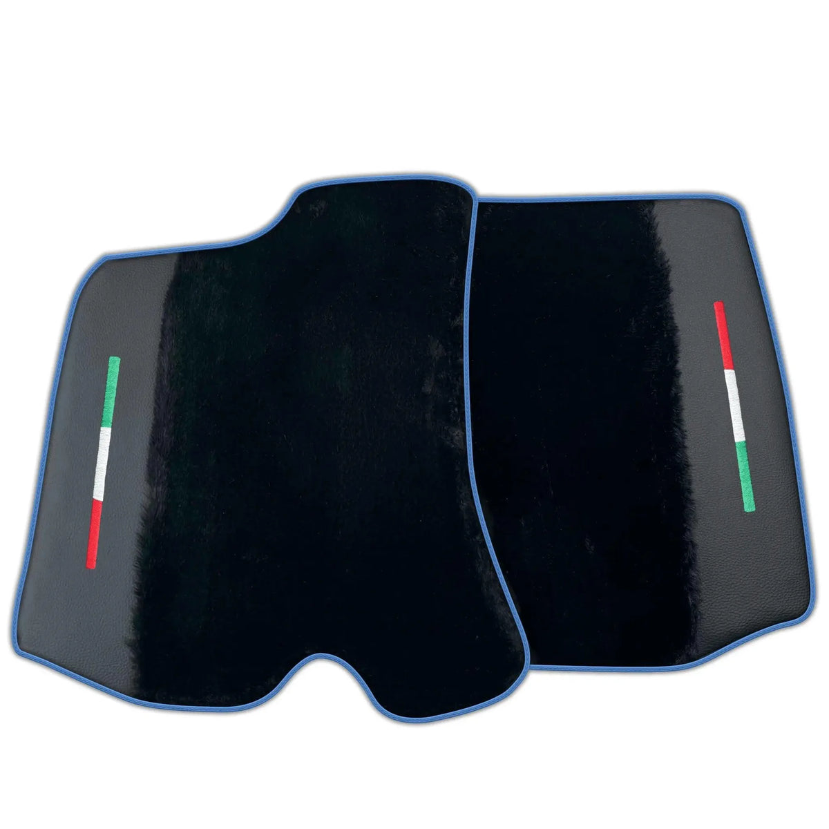 Black Sheepskin Floor Mats for Ferrari Portofino M (2018-2023) with Leather | Various Trim Colors