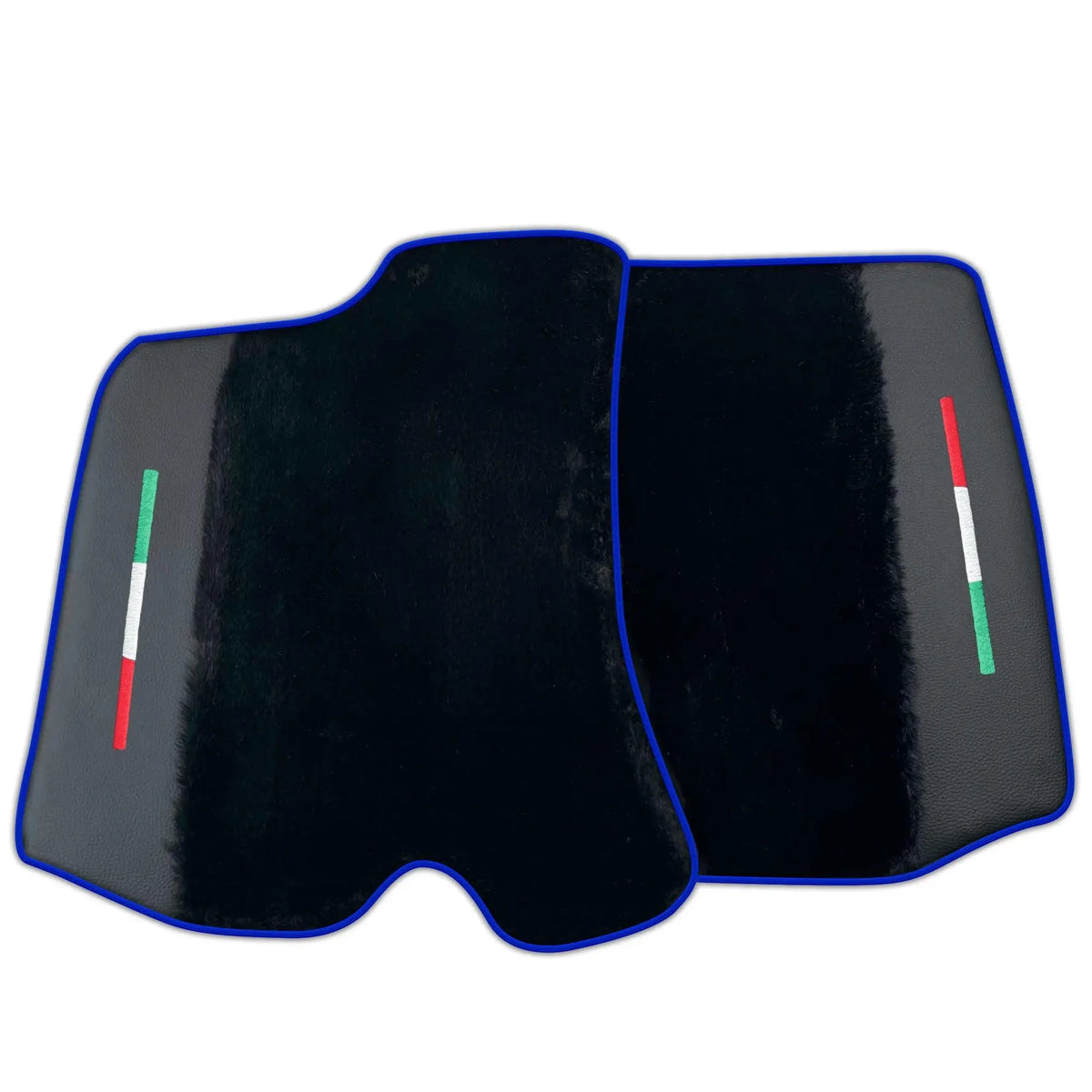 Black Sheepskin Floor Mats for Ferrari Portofino M (2018-2023) with Leather | Various Trim Colors