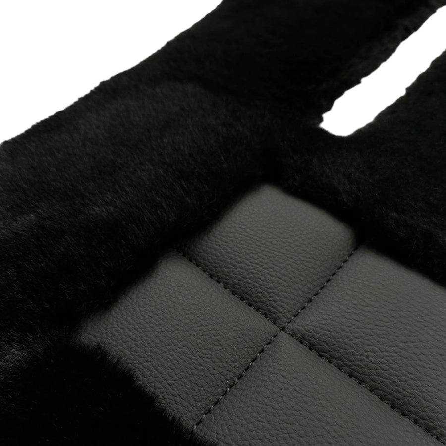 Black Sheepskin Floor Mats For Mercedes Benz GLS-Class X167 Maybach (2020-2023) | ER56 Design