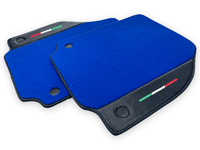 Blue Floor Mats For Ferrari 458 Spider 2012-2015 Carbon Fiber Leather | Italian Edition - AutoWin