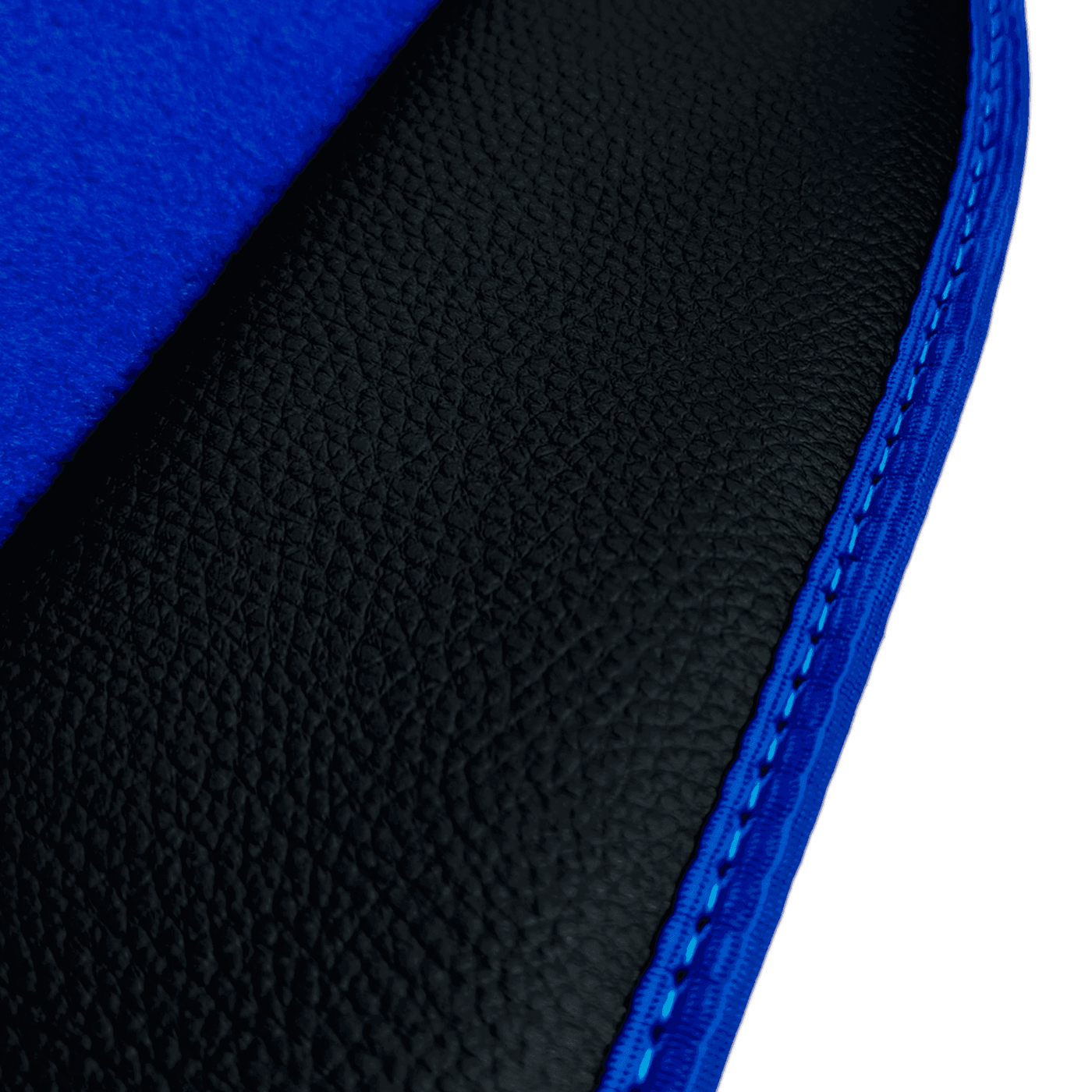 Light Blue Floor Mats for Porsche 718 Boxster (2016-2023) with Leather - AutoWin