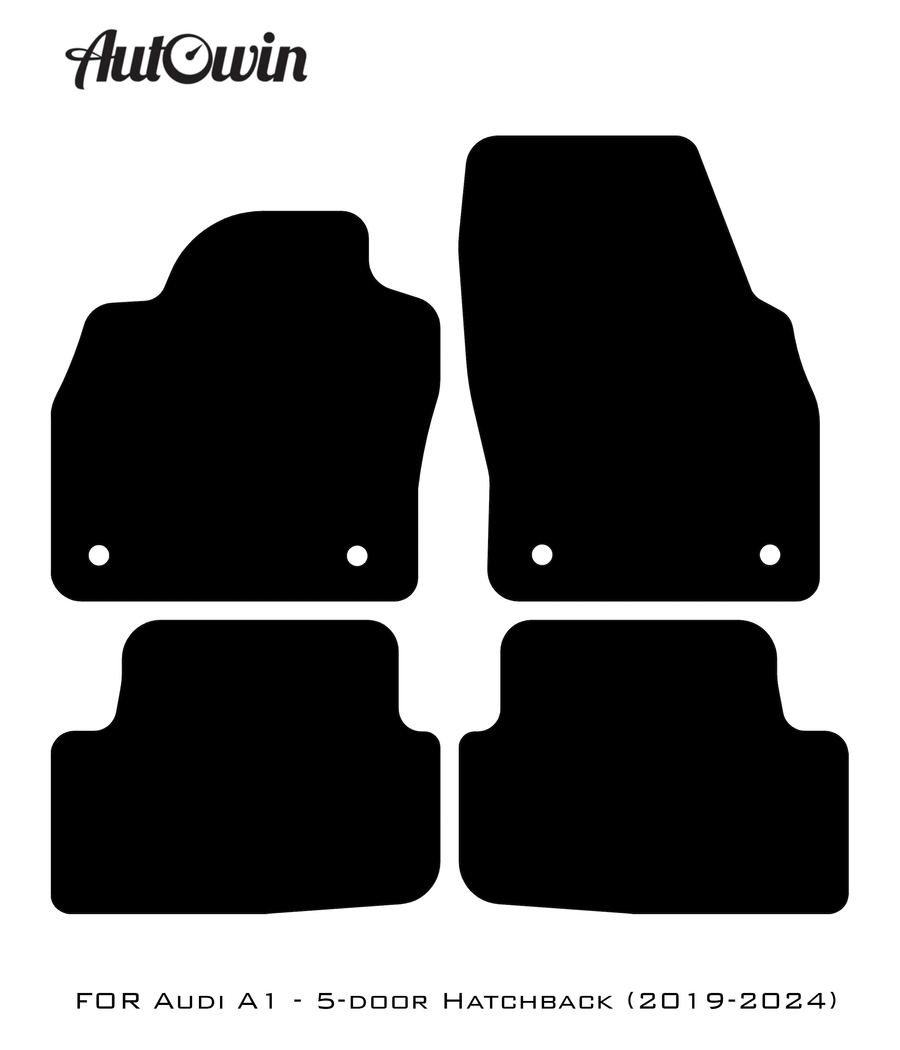 Blue Floor Mats for Audi A1 - 5-door Hatchback (2019-2024) | ER56 Design - AutoWin