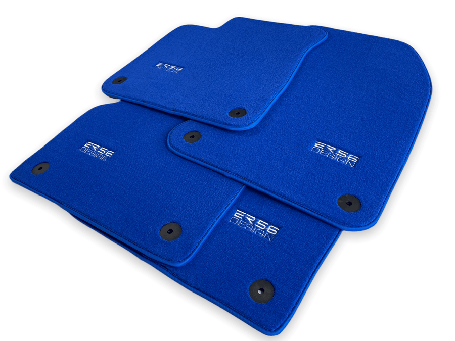 Blue Floor Mats for Audi A3 - Convertible (2014-2020) | ER56 Design - AutoWin